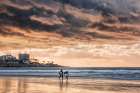 USA-California-La Jolla Young surfers at La Jolla Shores Art Print